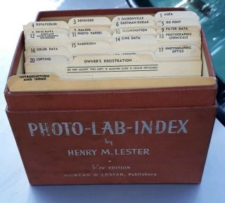 1943 Henry M.  Lester Photo Lab - Index Vth Edition Movie Film Prop