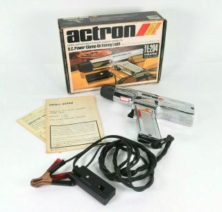 Vtg 1960/70s Actron Dc Power Clamp - On,  Timing Light No.  L - 204,  Style 6132