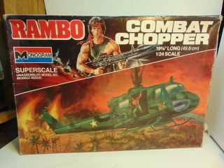 Vintage Monogram Scale Model Kit Rambo Combat Chopper Ys6022