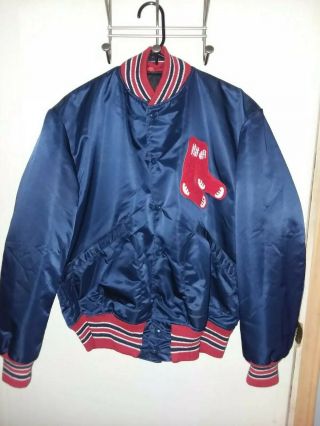 Mens Large - Vtg 80s Mlb Boston Red Sox Starter Sewn Quilted Snapback Jacket Usa