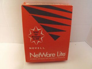 Novell Netware Lite v 1.  1 Software Discs Books Ect.  Rare IBM PC Vintage 5