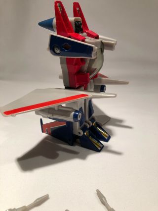 Vintage 1984 Transformers G1 Starscream Jet Decepticon Takara Close To Complete 3