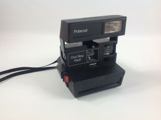 Vintage Poloroid One Step Flash Instant Camera W/strap