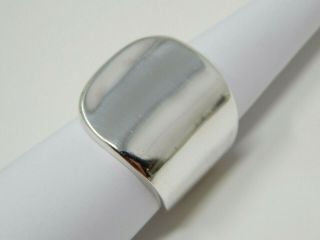 Vintage Sterling Silver Large Form Modernist Ring Handmade S 8 1 "