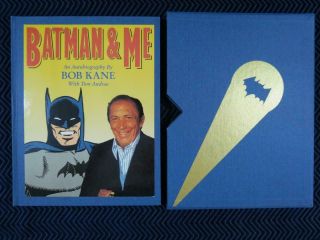 Bob Kane Signed Book: Batman And Me.  First Edition Cloth Slipcase Edition Le