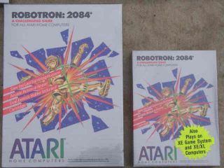 Robotron:2084 Atari 800/xl/xe Cartridge Nib Small Silver Box
