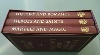Folio Society British Myths And Legends 3 Volume Set In Slipcase King Arthur 2