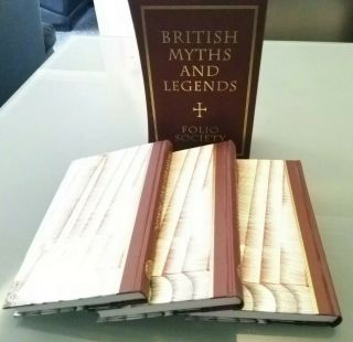 Folio Society British Myths And Legends 3 Volume Set In Slipcase King Arthur 3