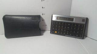 Vintage Hewlett Packard Hp 10c Calculator With Case Has Wear