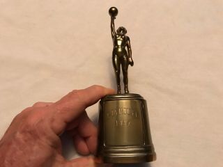 1948 Plymouth Ladies Basketball Vintage Metal Trophy