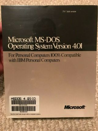 Microsoft Ms - Dos Operating System Version 4.  01 On 5.  25 " Floppy Disks