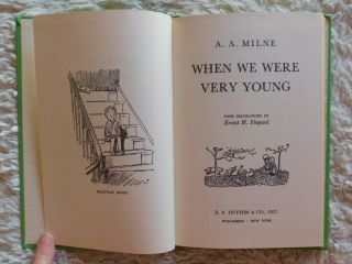 When We Were Very Young A.  A.  MILNE,  1952 Hardcover Illustrated 4