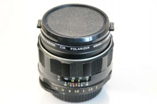 Asahi Pentax - Takumar 1:2 55mm Lens with Tiffen 49mm Cir.  Polarizer Filter 3