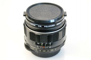Asahi Pentax - Takumar 1:2 55mm Lens with Tiffen 49mm Cir.  Polarizer Filter 4