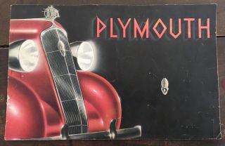 Vintage 1935 Plymouth Automobile Car Dealer Sales Brochure Sedan Coupe Dodge