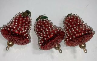 Vintage Christmas Walco Ornament Kit Mini Sequin Bells Completed 4