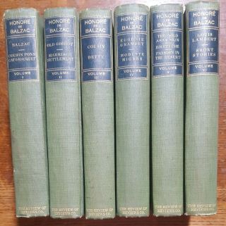 Honore De Balzac All 6 Of 6 Volume Set.  The Review Of Reviews Co.  Ny 1940s ?