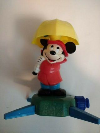 Mickey Mouse Umbrella Vintage Yard Sprinkler,  A Disney Mattel Arco Toy