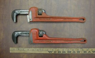 Old Tools,  2 Vintage Craftsman 55677 Pipe Wrenches,  14 ",  Good