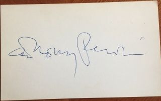 Vintage Anthony Perkins Signed Index Card