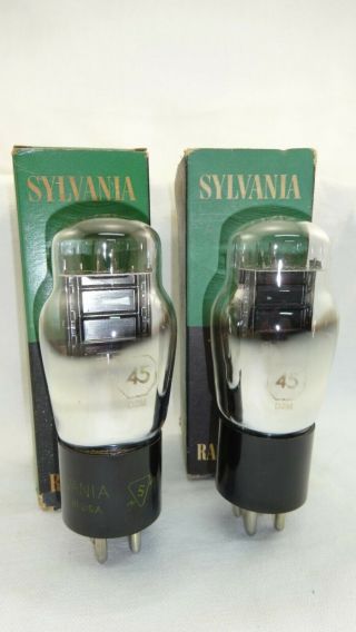 Sylvania 45 Power Triode Vacuum Tubes – St Shape