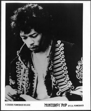 Iconic Jimi Hendrix Onstage Monterey Pop Festival Movie Vintage 1967 Photograph