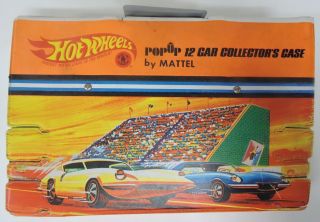Vtg 1967 Hot Wheels Redline Pop Up 12 Car Collectors Case 5139 - Mattel