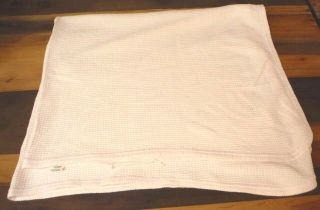 Vintage Baby Morgan Blanket 100 Cotton Thermal Receiving Lovey Blankie USA 3