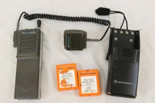 Vintage Motorola Mt500 Portable Handheld Cb Dispatch Radio W/chargers,  Batteries