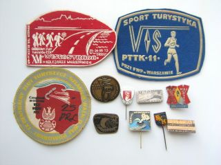 Polish Tourism Patches & Pins Poland 1960s - 1970s Vintage Travel Pin