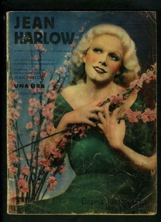 Vintage Jean Harlow Italien Biographical Mag 1934 Fabulous