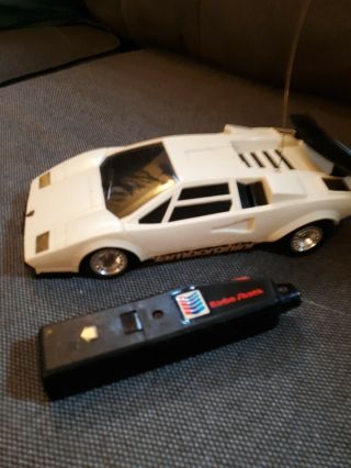 Vintage White Radio Shack Battery R/c Lamborghini