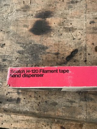 Vintage Filament Tape Hand Dispenser Scotch Model H - 120 Professional Steel USA 3