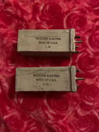 Western Electric Capacitor / Cond.  Set Of 2