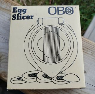 Vintage Obo Egg Slicer Cast Aluminum And Stainless Steel Nos