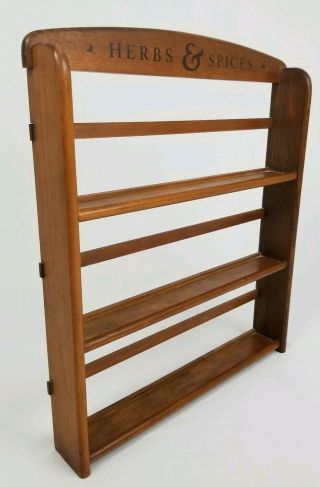 Vintage Wood 3 Tier Herbs And Spice Wall Mount Rack 15 3/4 " X 18 1/2 "