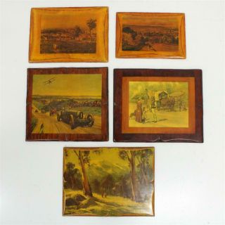 Vintage Pictures Printed On Wood Covered With Epoxy Resin 405