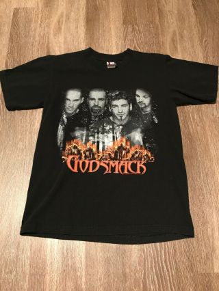 Godsmack Smackfest Tour 2000 Vintage Metal Mens T - Shirt Size Medium