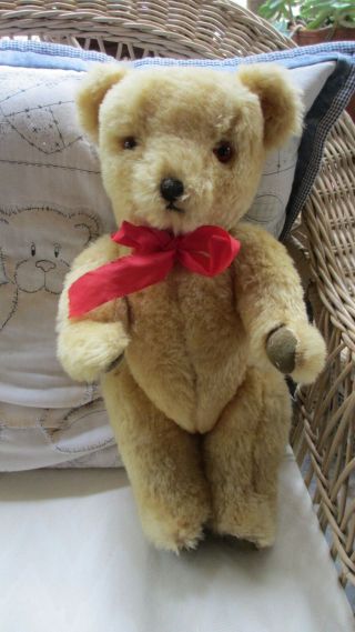 Vintage Deans Childsplay Toys England Yellow Teddy Bear Jointed Lovely