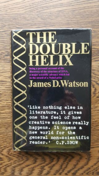James D Watson – The Double Helix (1st/1st Uk 1968 Hb With Dw) Dna Nobel Prize
