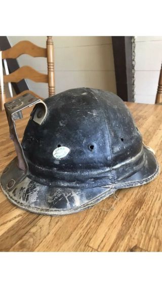 Vtg E.  D.  Bullard Hard Boiled Canvas Hard Hat 1930 Pat.  Miner’s Cap