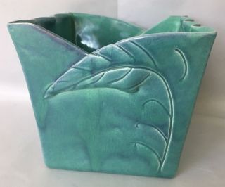 Kt&k Knowles Taylor Vintage 1930s Art Deco Pottery Planter Vase Leaf 149