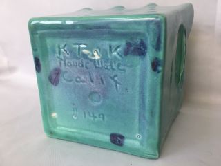 KT&K Knowles Taylor Vintage 1930s Art Deco Pottery Planter Vase Leaf 149 5