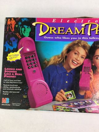 Electronic Dream Phone 1991 Board Game VINTAGE 100 Missing Parts 3