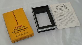 Kodak Medalist Extension Unit For Accessory Back In Orig Box W/ Instructions