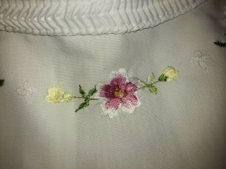 Vintage Kabuki Style Apron w/ 1 Pocket,  with embroidered Pink Flowers 7