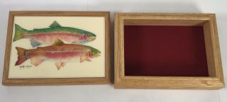 Crane Creek Graphics Wilson Wyoming Fish Wood Oak Box Trout Vintage