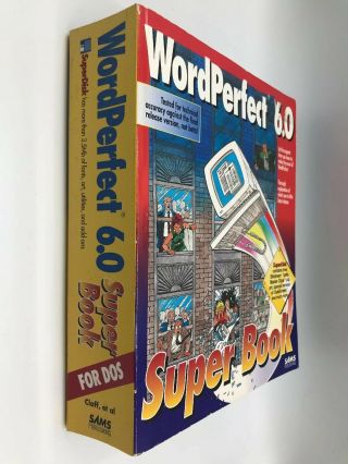 Wordperfect 6.  0 Book For Dos / Fonts,  Clip Art,  3.  5 Superdisk