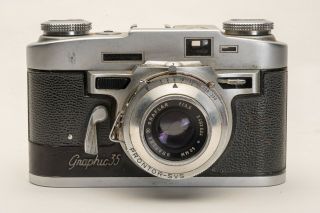 Graflex Graphic 35 Vintage Film Camera,  F/3.  5 50mm Lens
