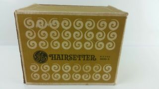 Vintage Old Ge General Electric Dry Hairsetter Hot Rollers Curl Case Model Hcd - 1